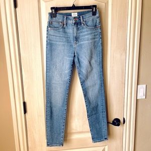 J Crew 10 inch high rise toothpick jeans